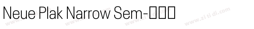 Neue Plak Narrow Sem字体转换